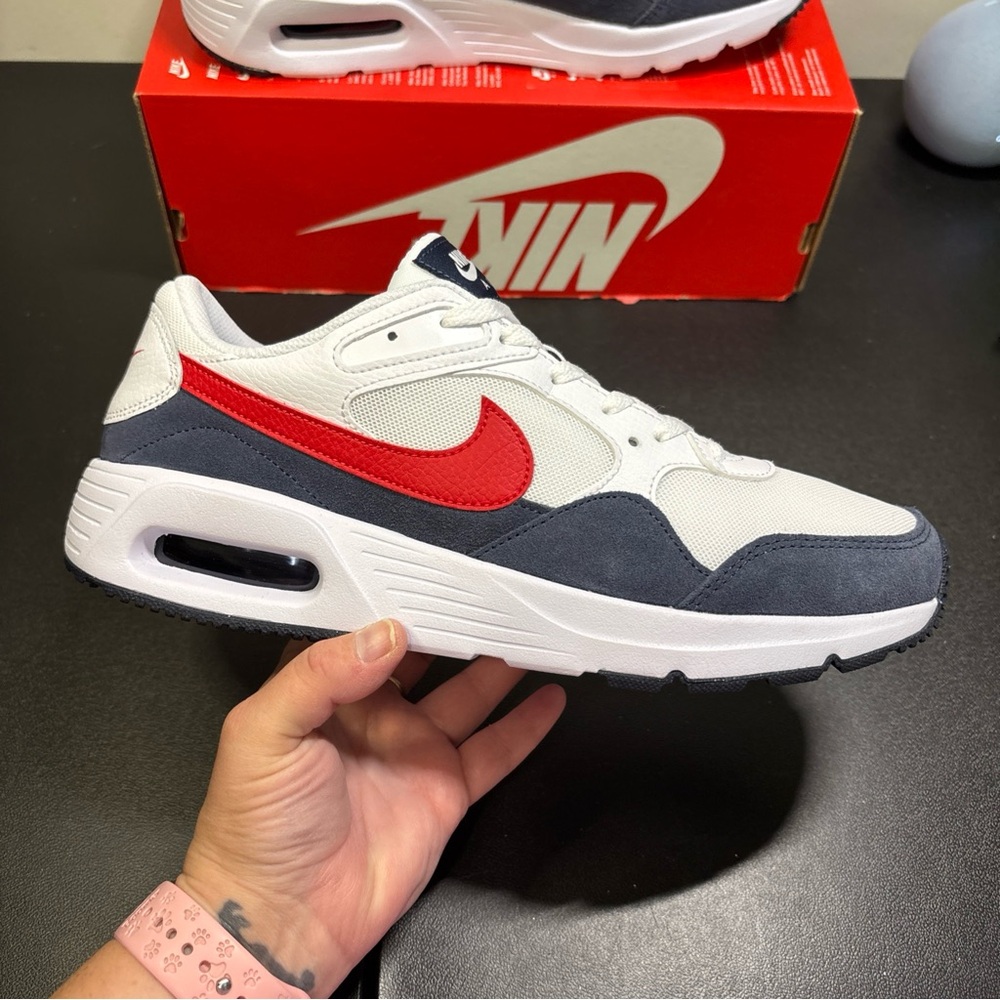 Size 9 - Nike Air Max SC White/University Red-Obsidian